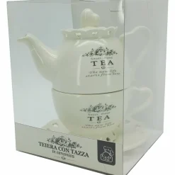 Teiera con tazza in ceramica