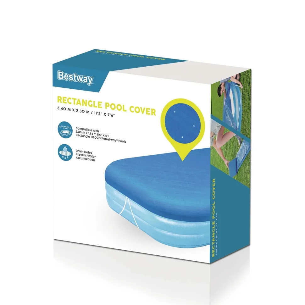 Telo Copertura Rettangolare per Piscine Family da 305x183 cm