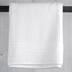 Telo in cotone Bianco Spugna Stripe 100x150 cm