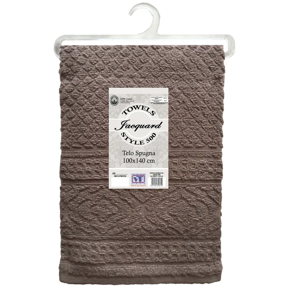 Telo in cotone Tortora Spugna 500 Style 100x140 cm