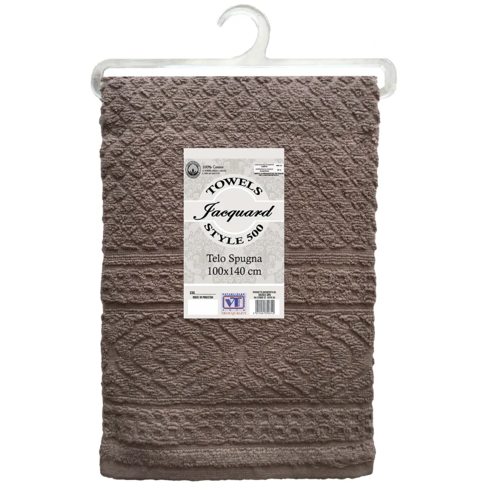 Telo in cotone Tortora Spugna 500 Style 100x140 cm