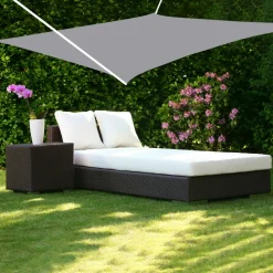 Telo ombreggiante Vela da giardino quadrata Grigio 5x5 metri