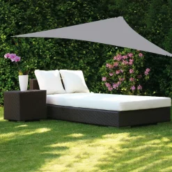 Telo ombreggiante Vela da giardino triangolare Grigio 3,6x3,6x3,6 metri