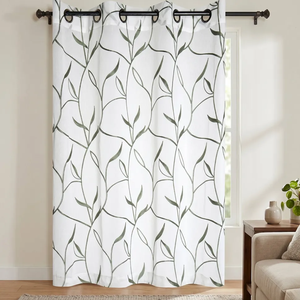 Tenda Acanthe con motivo floreale Verde h260x140 cm