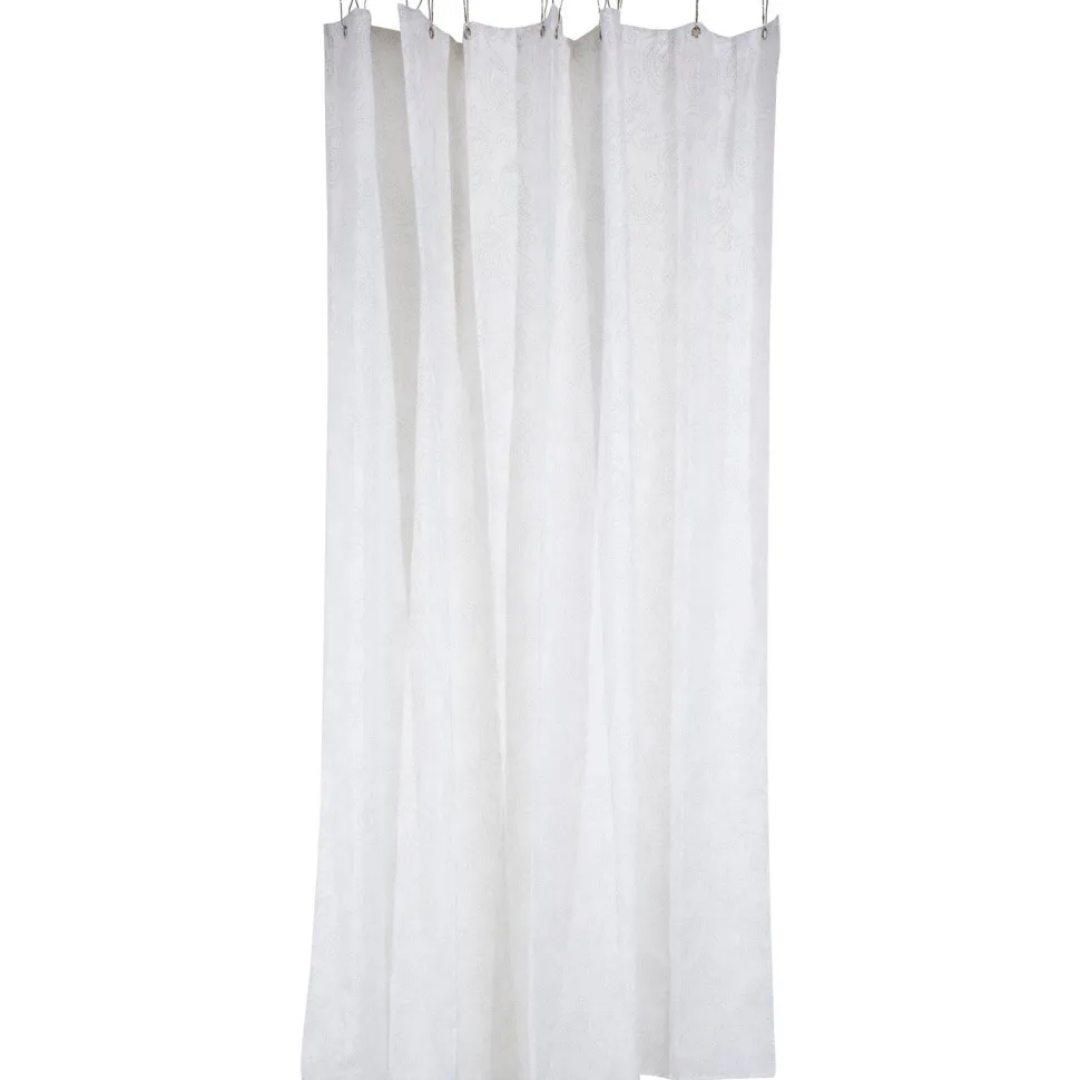 Tenda Doccia in Poliestere con 12 Ganci h200x180 cm