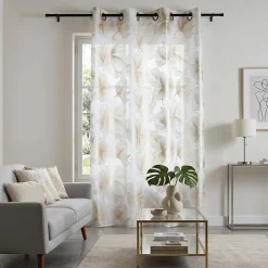 Tenda Leonce con motivo floreale dorata h260x140 cm