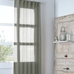Tenda Madrid Voile Verde Kaki Linea Lovely Casa 140x280 cm