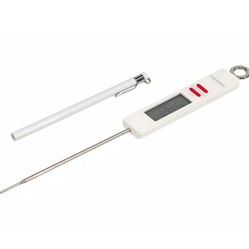 Termometro da Cucina Digitale in Acciaio Inox con Display LCD Bianco