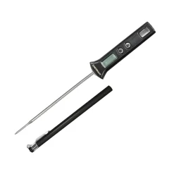 Termometro da Cucina Digitale in Acciaio Inox con Display LCD Nero