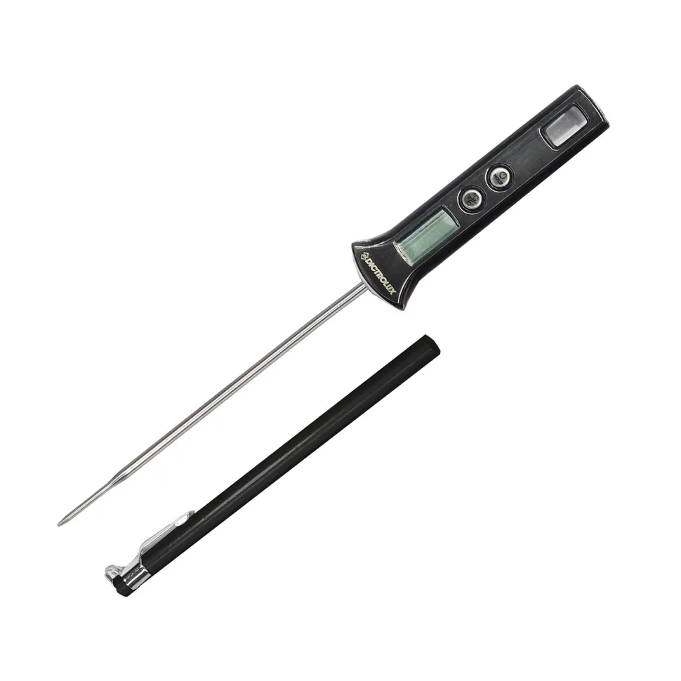 Termometro da Cucina Digitale in Acciaio Inox con Display LCD Nero