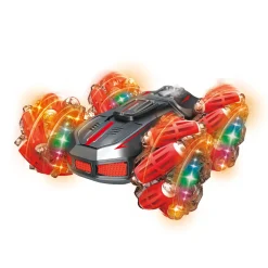 The Stunt Vehicle Racing con Radiocomando + Controller da Polso, Effetto Spray e Luci LED