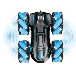The Stunt Vehicle Racing con Radiocomando + Controller da Polso, Effetto Spray e Luci LED