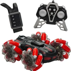 The Stunt Vehicle Racing con Radiocomando + Controller da Polso, Effetto Spray e Luci LED