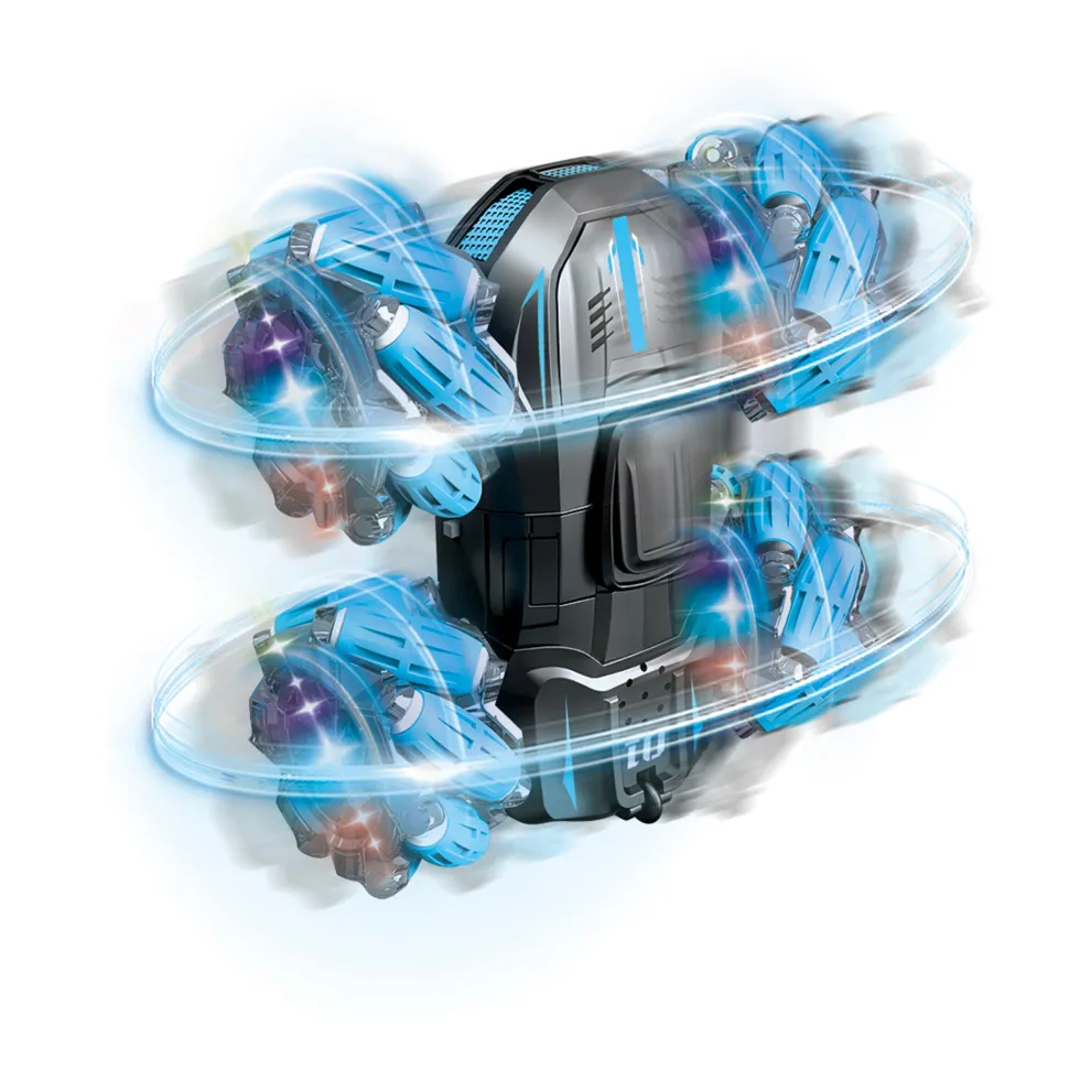 The Stunt Vehicle Racing con Radiocomando + Controller da Polso, Effetto Spray e Luci LED