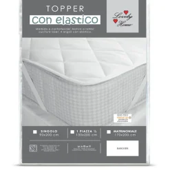 Topper trapuntato con elastici per letto matrimoniale 170x200 cm