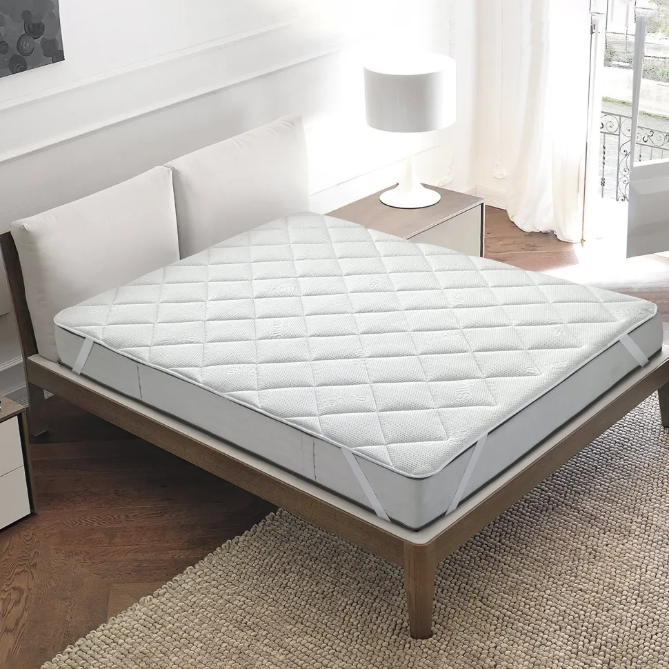 Topper Trapuntato Letto Singolo Matilde Silver 80x200 cm