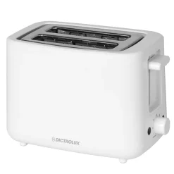 Tostapane elettrico 2 fette Bianco con timer e scongelamento 760 Watt
