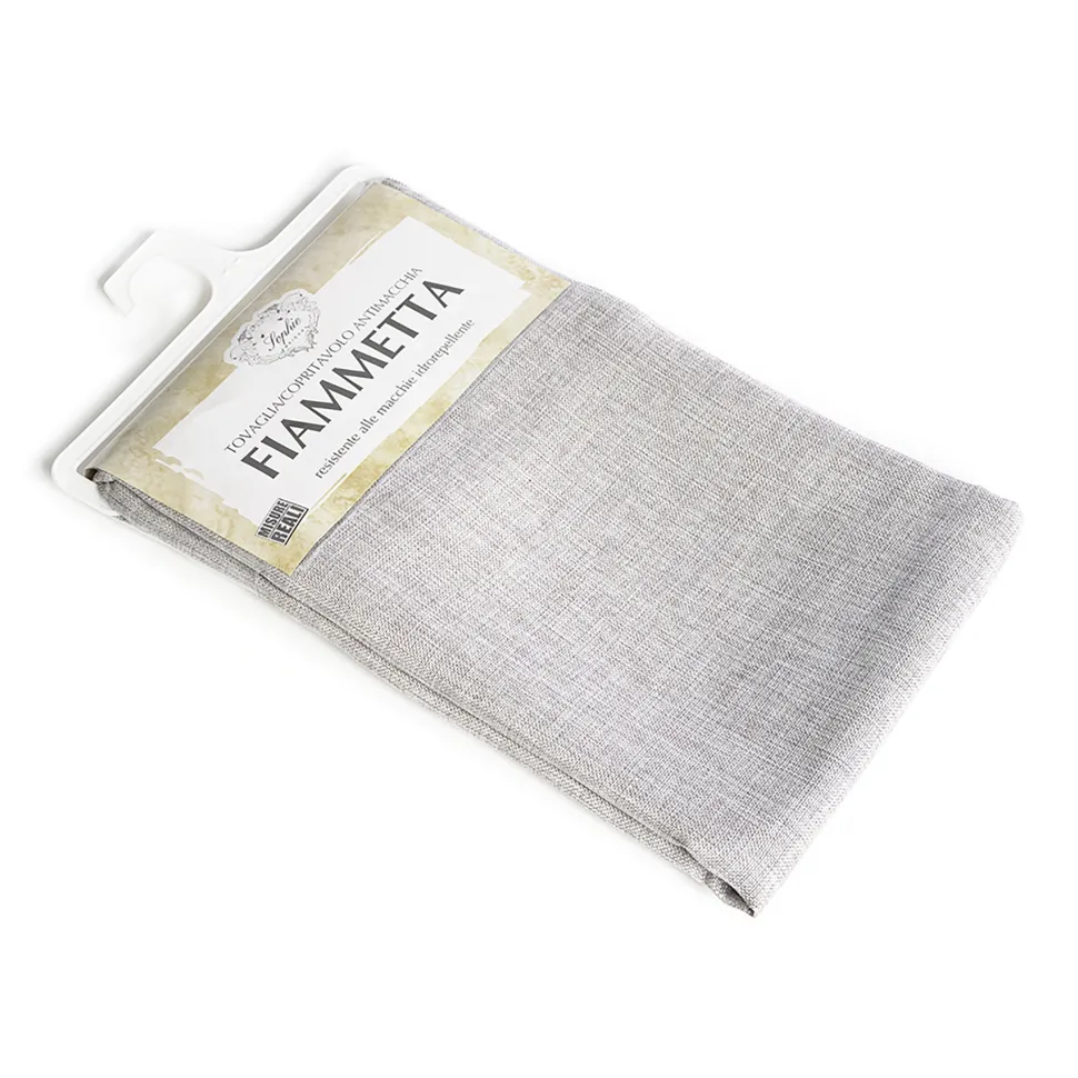 Tovaglia Antimacchia Fiammetta Tinta Unita Grigio 140x230 cm