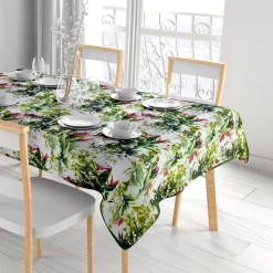Tovaglia antimacchia Linea Flowers 8 posti