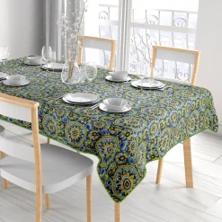 Tovaglia Antimacchia Linea Mandala 12 Posti 140x360 cm