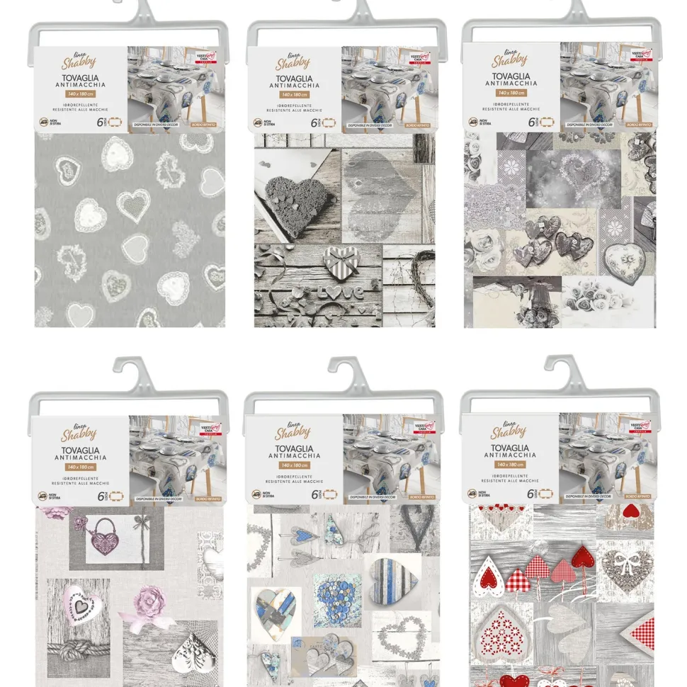 Tovaglia antimacchia Linea Shabby 6 posti