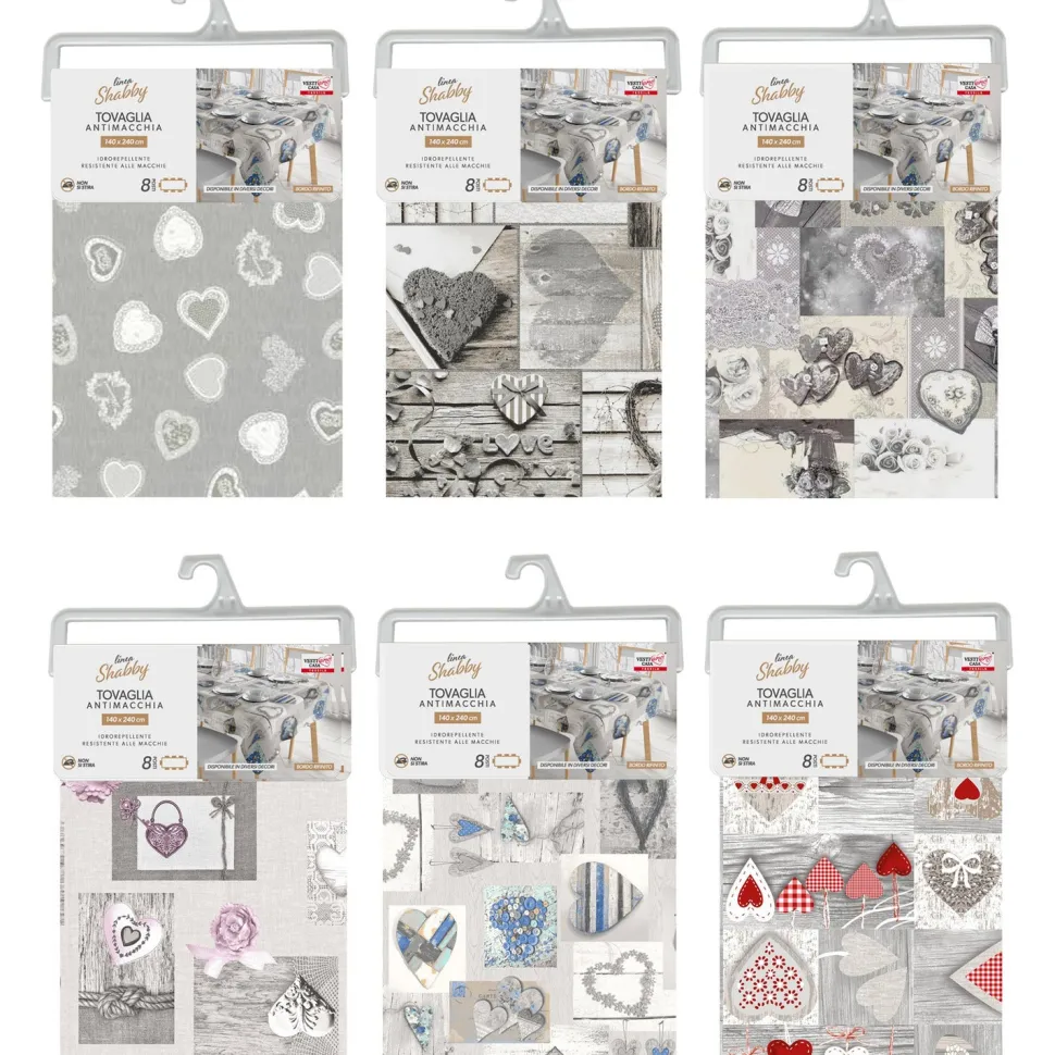 Tovaglia antimacchia Linea Shabby 8 posti
