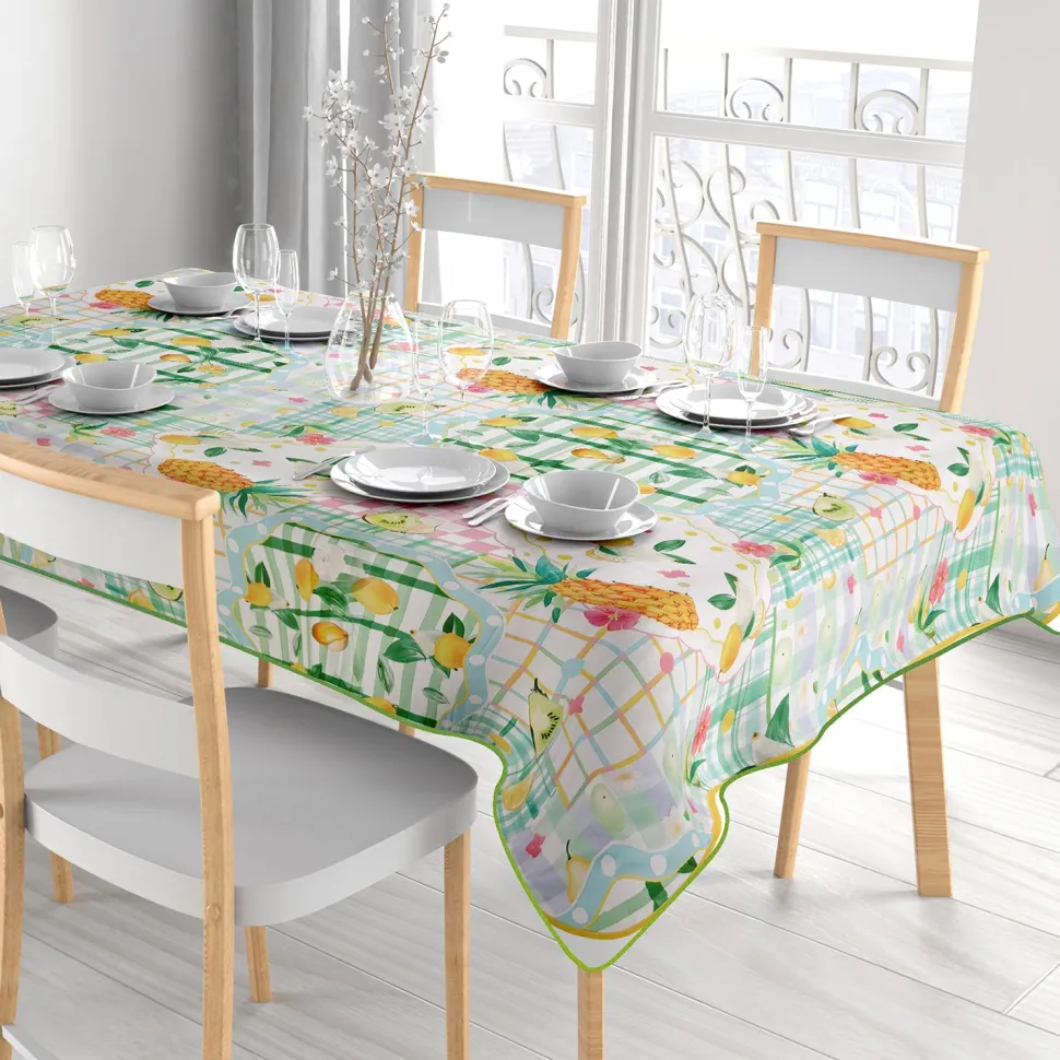 Tovaglia Antimacchia Tropical 4 posti 140x140 cm