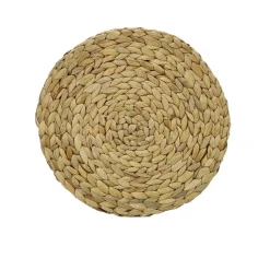 Tovaglietta Tonda Intrecciata in giacinto d'Acqua Naturale diametro 35 cm