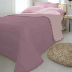 Trapunta Letto Singolo Bicolor Style Malva e Cipria 150x240 cm