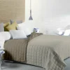 Trapunta Matrimoniale Bicolore Panna e Tortora 250x250 cm