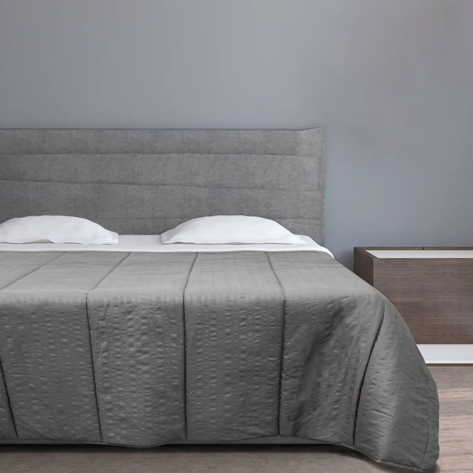 Trapunta Matrimoniale Bicolor Style Grigio Chiaro e Grigio Scuro 240x240 cm