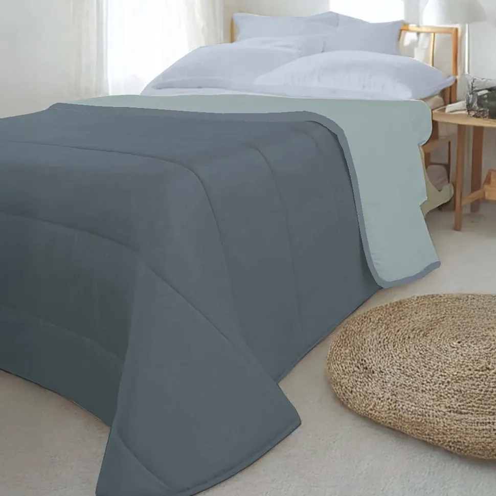Trapunta Matrimoniale Bicolor Style Navy 240x240 cm