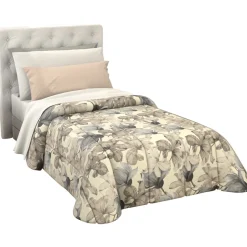 Trapunta singola Fantasy fiori beige