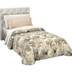 Trapunta singola Fantasy fiori beige
