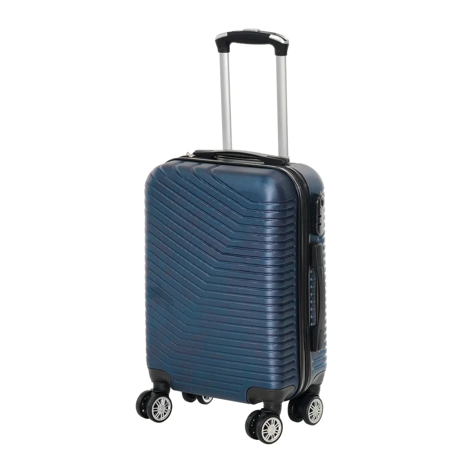 Trolley Semirigido 19" Blu in ABS con 4 ruote