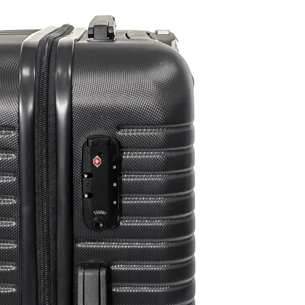 Trolley Semirigido 19" Nero in ABS con 4 ruote