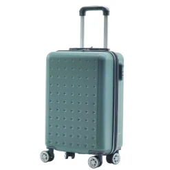 Trolley Semirigido 19" Verde in ABS con 4 ruote