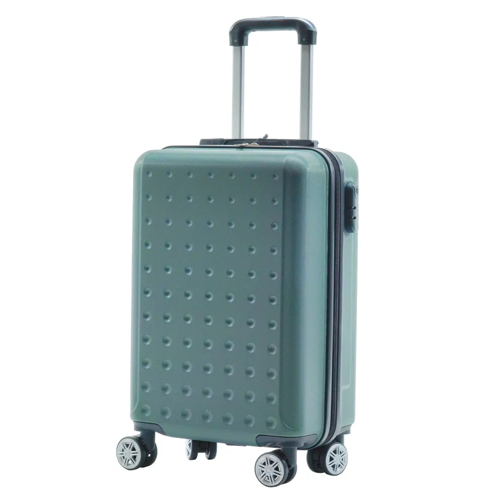 Trolley Semirigido 19" Verde in ABS con 4 ruote