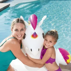Unicorno gonfiabile Fantasy Cavalcabile per bambini 163x110x95,5 cm