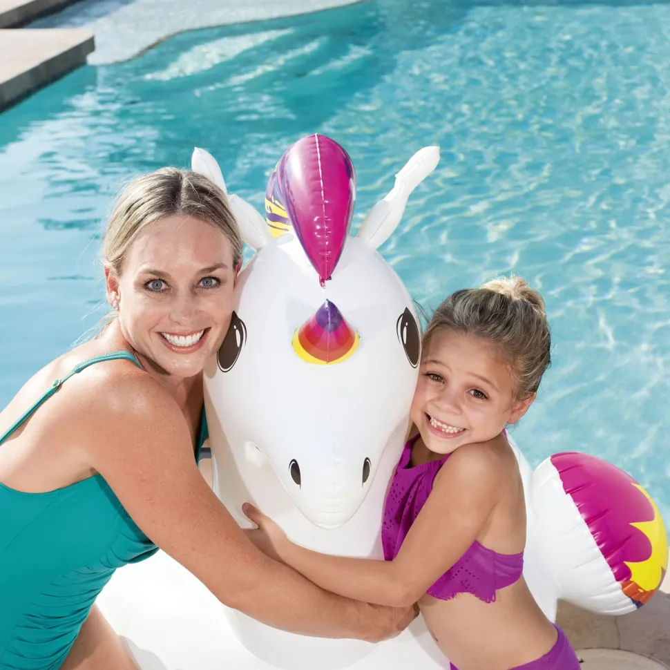 Unicorno gonfiabile Fantasy Cavalcabile per bambini 163x110x95,5 cm