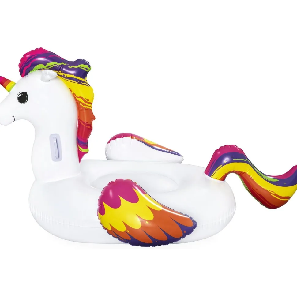 Unicorno gonfiabile Fantasy Cavalcabile per bambini 163x110x95,5 cm