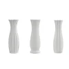 Vaso Decorativo in Argilla Bianco h45 cm diametro 14 cm