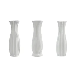 Vaso Decorativo in Argilla Bianco h45 cm diametro 14 cm