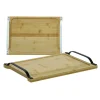 Vassoio Rettangolare in bamboo e metallo con manici 35x24,5 cm