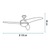 Ventilatore da Soffitto con Plafoniera Evolution Fan-Wood