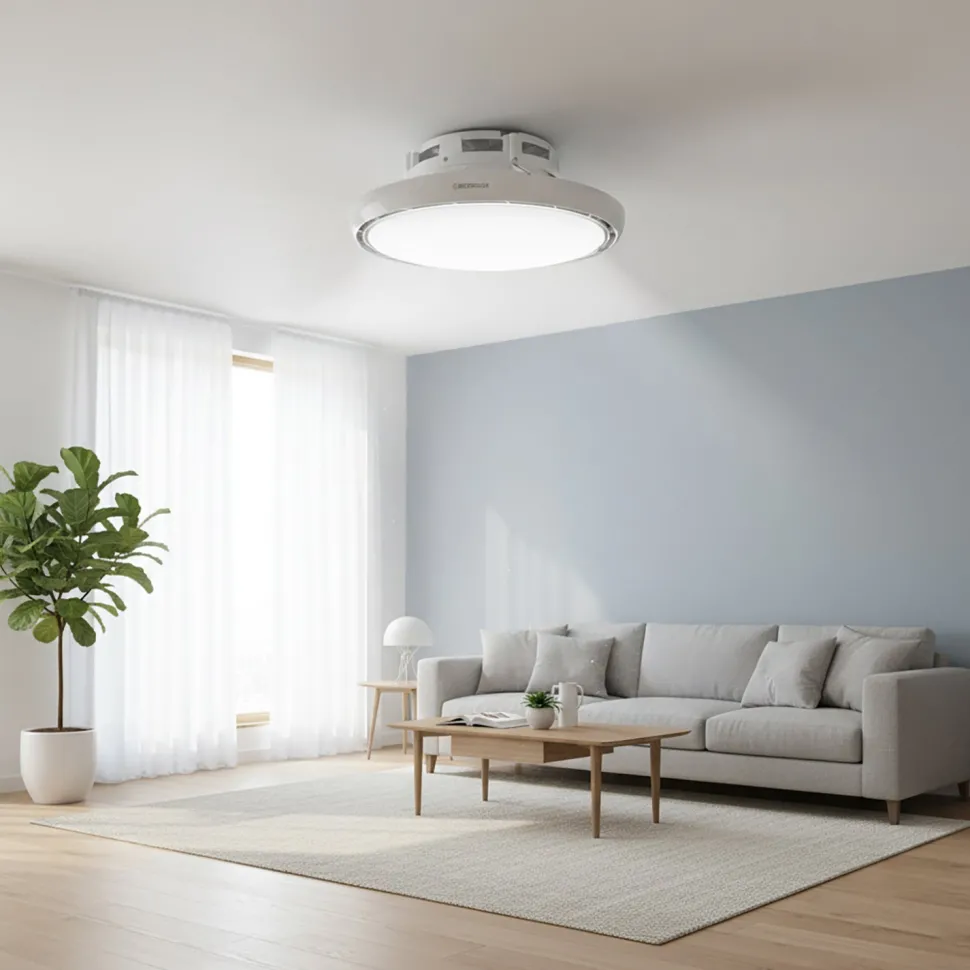 Ventilatore da Soffitto con Plafoniera LED Wi-Fi Spin Light
