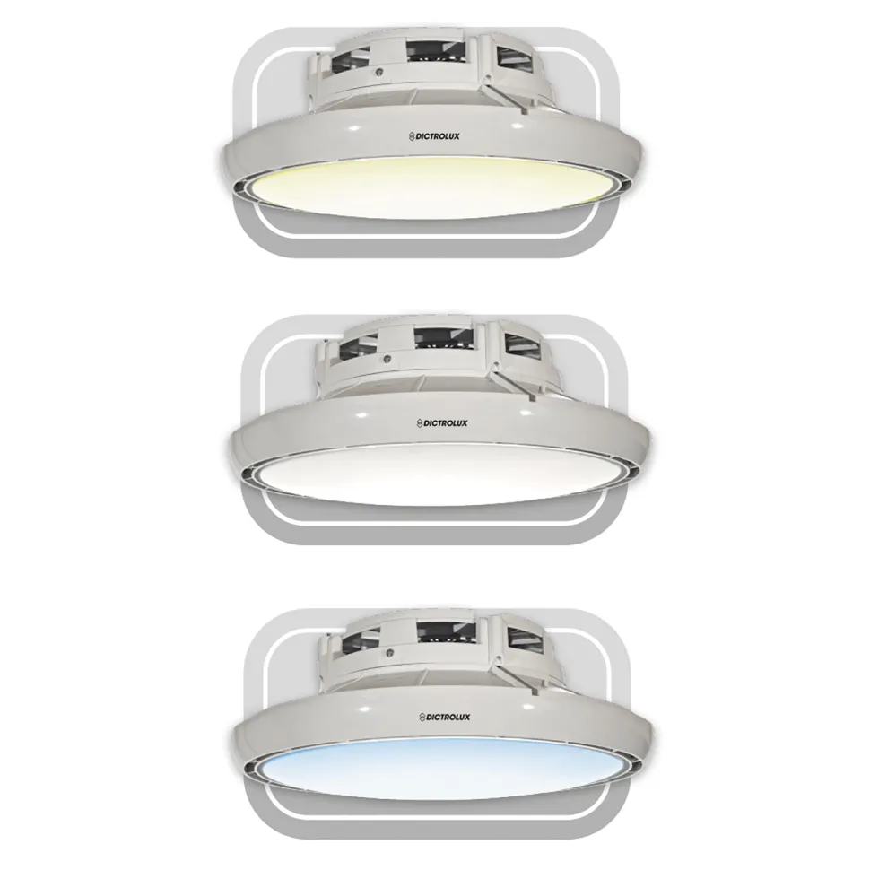 Ventilatore da Soffitto con Plafoniera LED Wi-Fi Spin Light