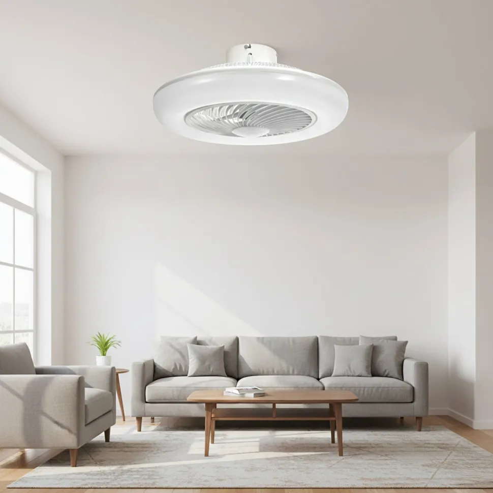 Ventilatore da Soffitto con Plafoniera Wi-Fi Ellyot LED