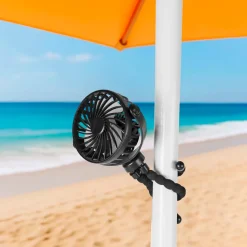 Ventilatore Ricaricabile USB da Tavolo e Portatile con Treppiede Flessibile e LED h22,5 cm