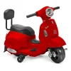 Vespa Elettrica per Bambini Rossa con Luci e Musica 18+ Mesi